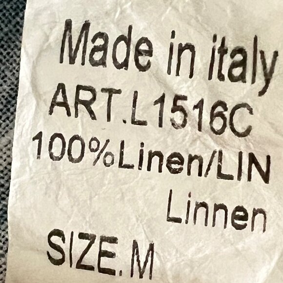 Lungo LArno Floral Sleeveless Dress Made In Italy 100% Linen Blue/White Size M - Picture 5 of 12